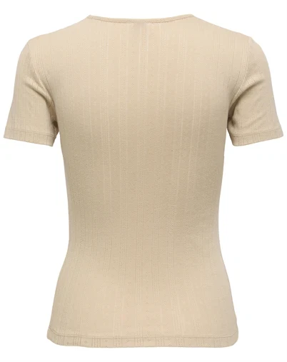 JDY - JDYSalsa Mia Life O-Neck Top - Humus
